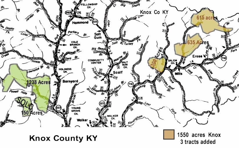 Knox County KY 1238 Acres near Barnyard Land and Farm Investments